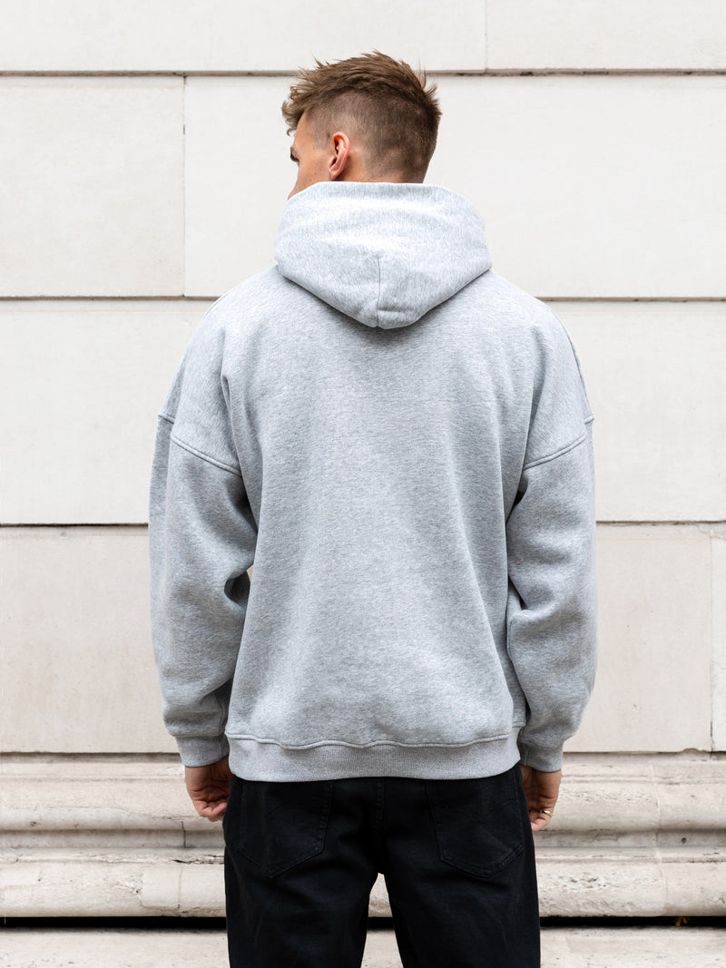 Iver Relaxed Hoodie - Marl Grey