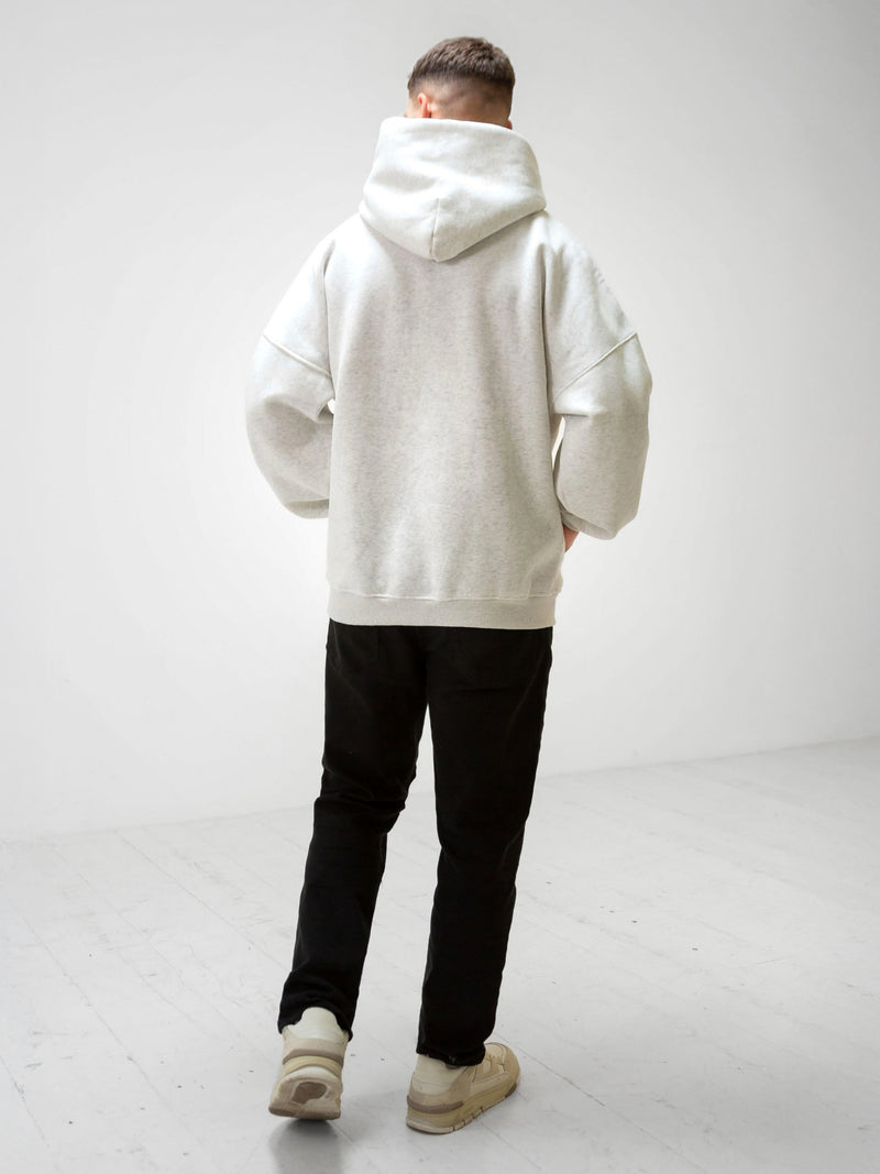 Apex Label Hoodie - Marl White