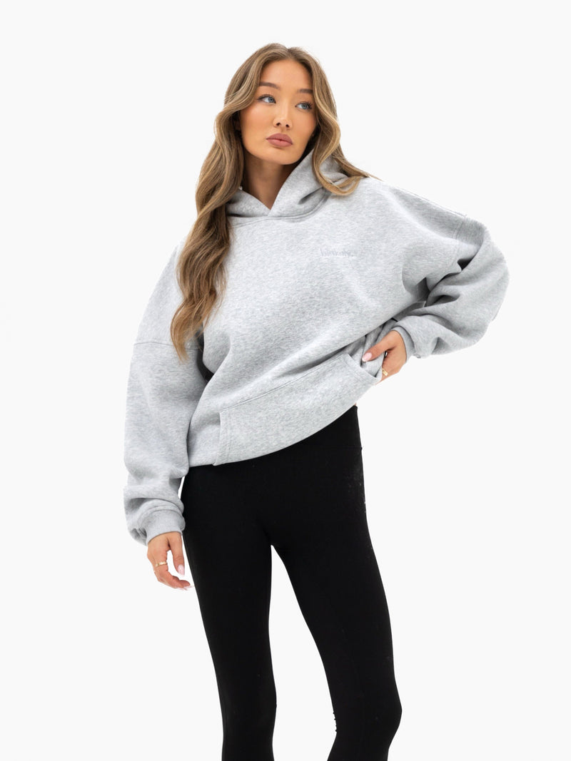 Freya Oversized Hoodie - Marl Grey