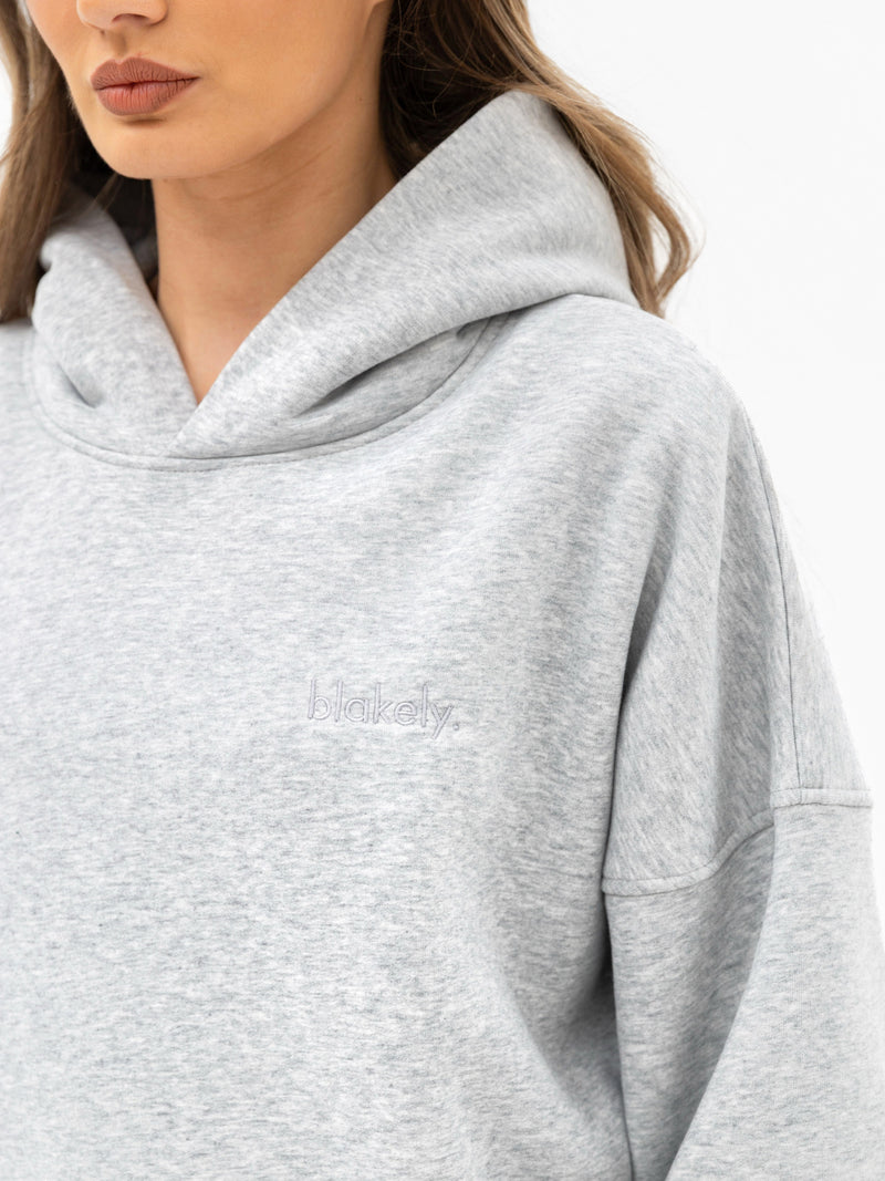 Freya Oversized Hoodie - Marl Grey