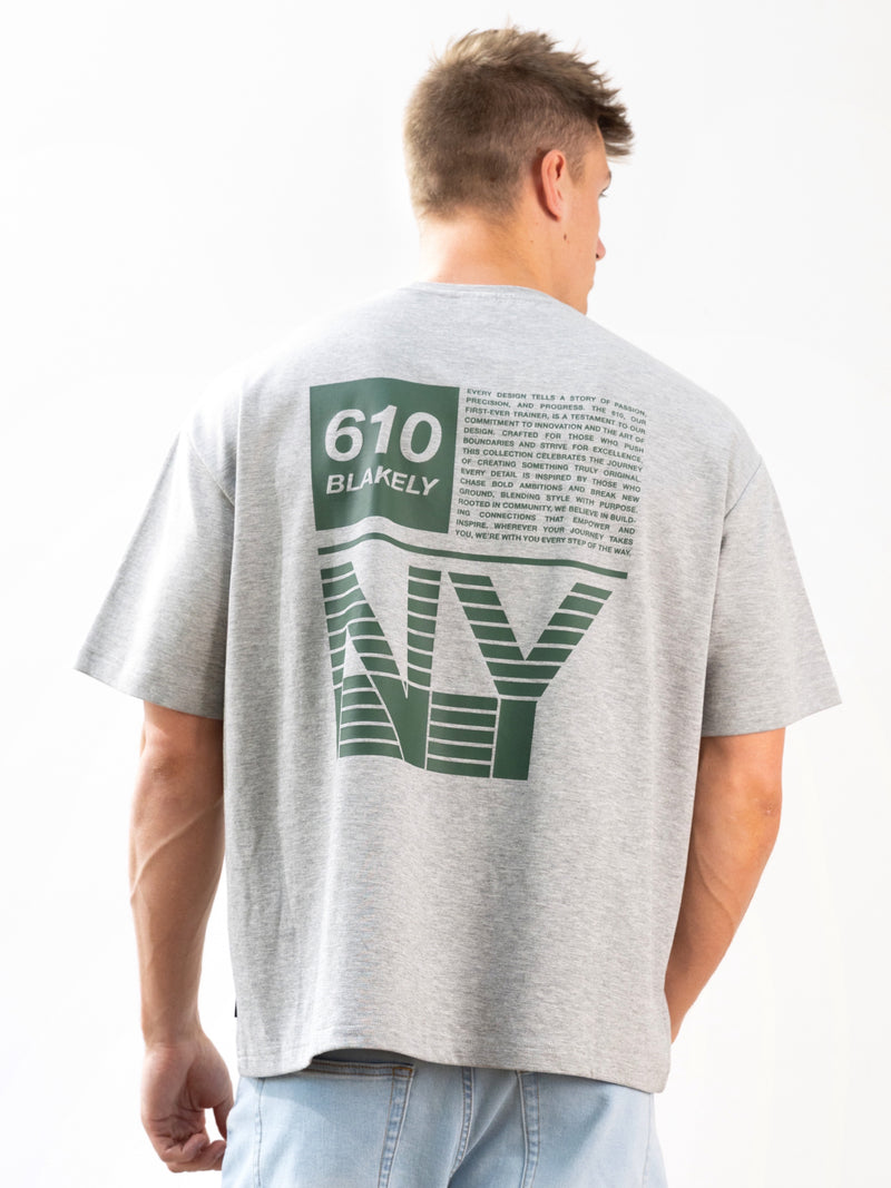Tribeca 610 Unfitted T-Shirt - Marl Grey