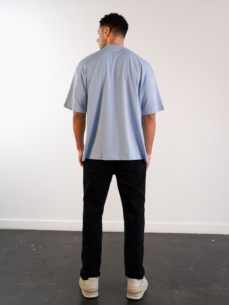 Apex Label Relaxed T-Shirt - Sky Blue