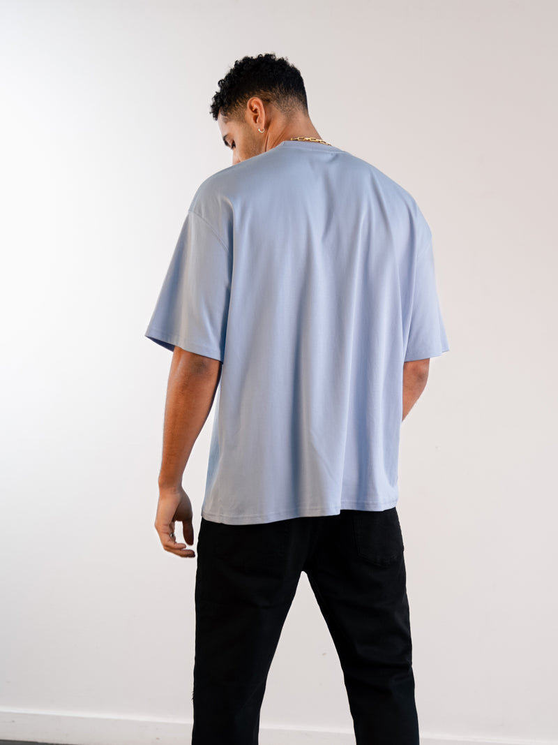 Apex Label Relaxed T-Shirt - Sky Blue