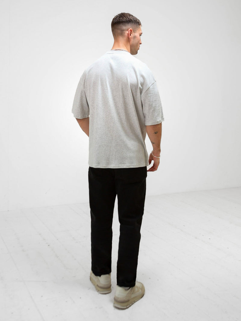 Apex Label Relaxed T-Shirt - Marl White