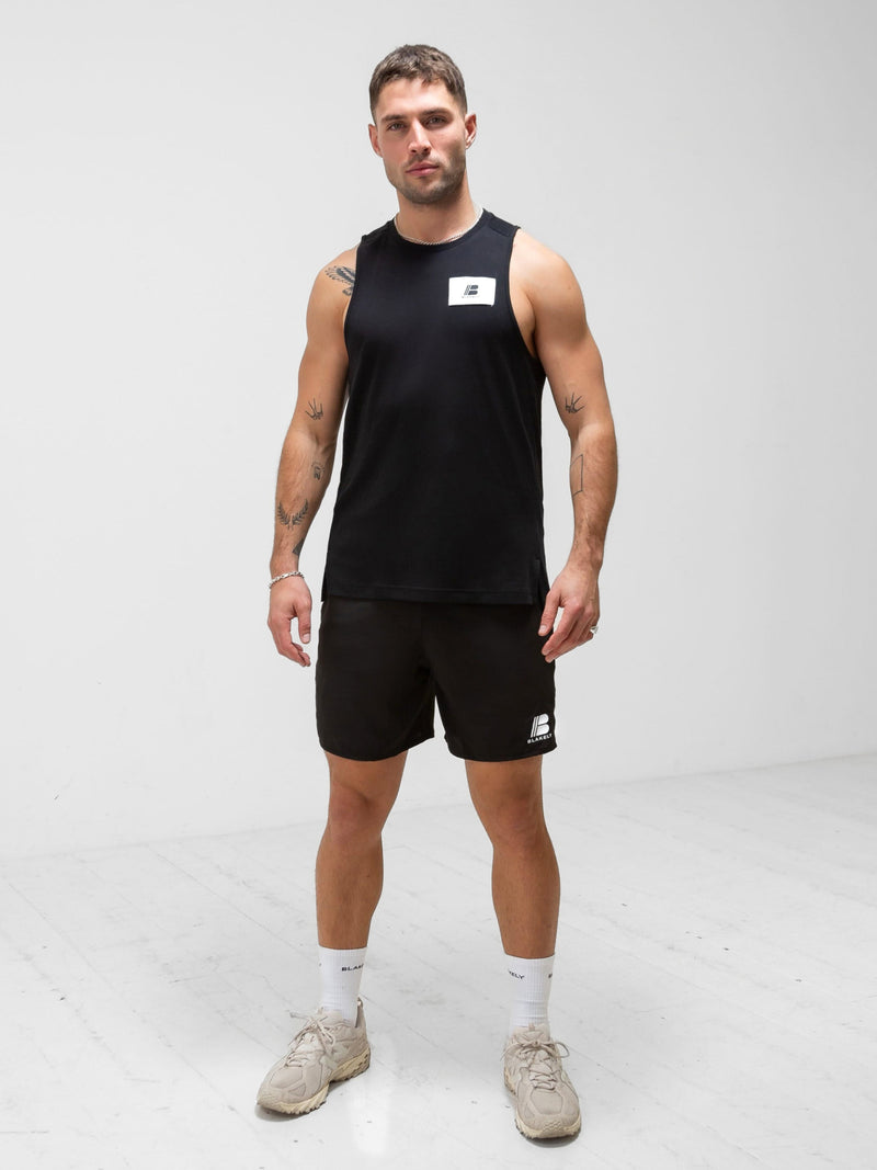 Apex Label Sleeveless Vest - Black