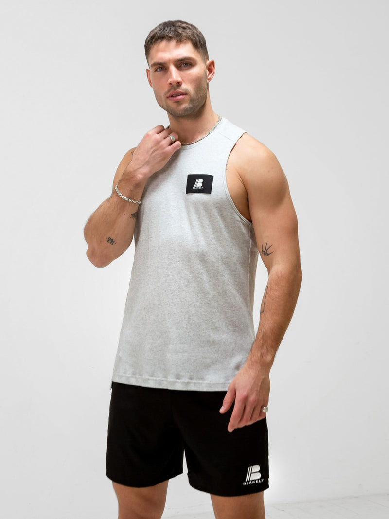 Apex Label Sleeveless Vest - Marl White