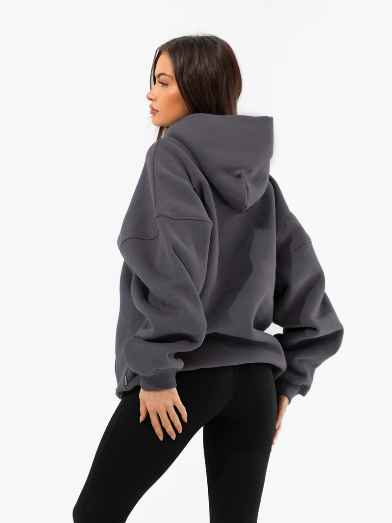 Addie Oversized Hoodie - Holzkohle