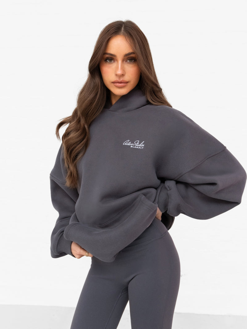 Addie Oversized Hoodie - Holzkohle