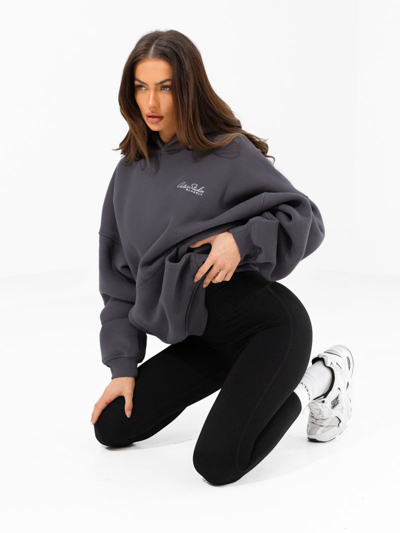 Addie Oversized Hoodie - Holzkohle