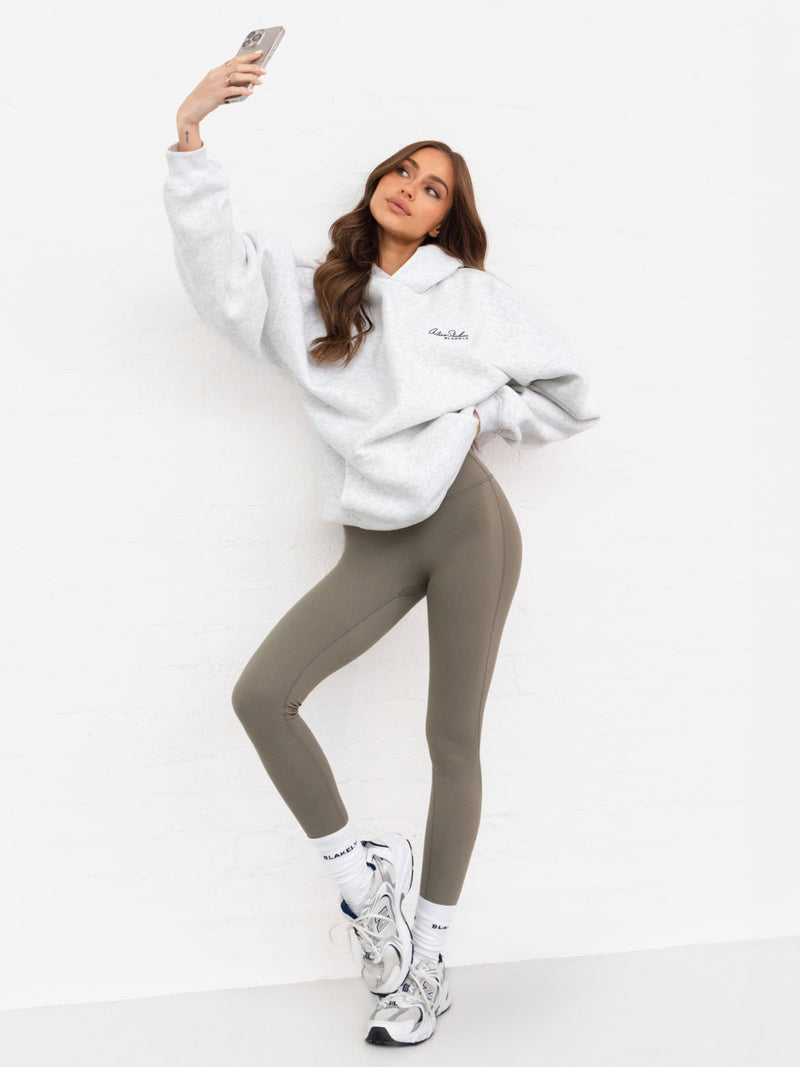 Addie Oversized Hoodie - Mergelweiß