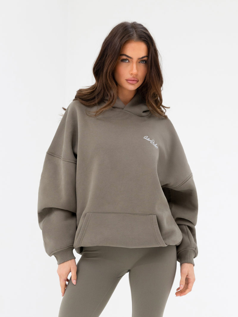 Addie Oversized Hoodie - Safarigrün