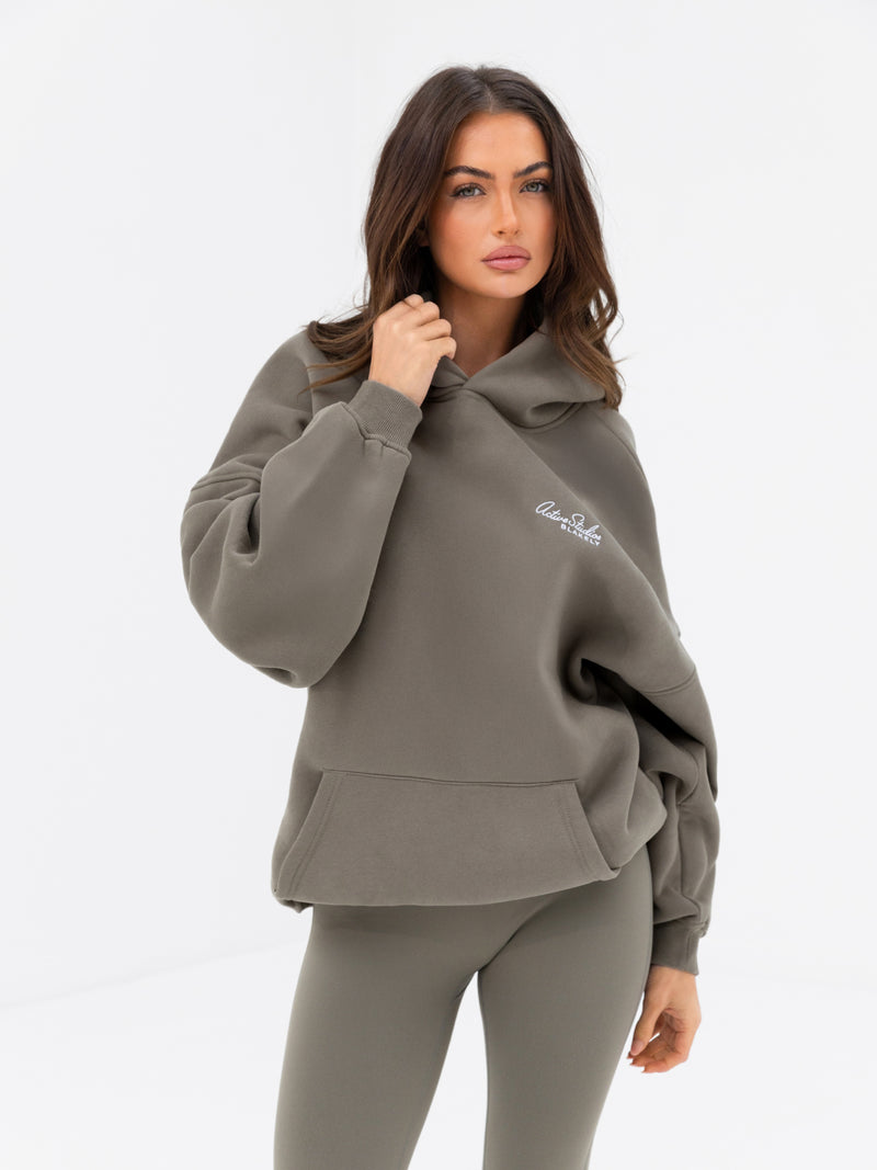 Addie Oversized Hoodie - Safarigrün