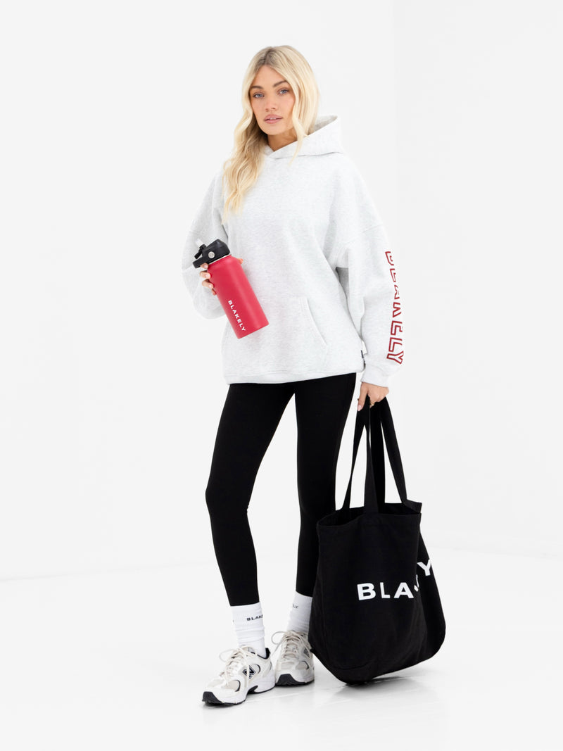 Alexis Oversized Hoodie - Marl White
