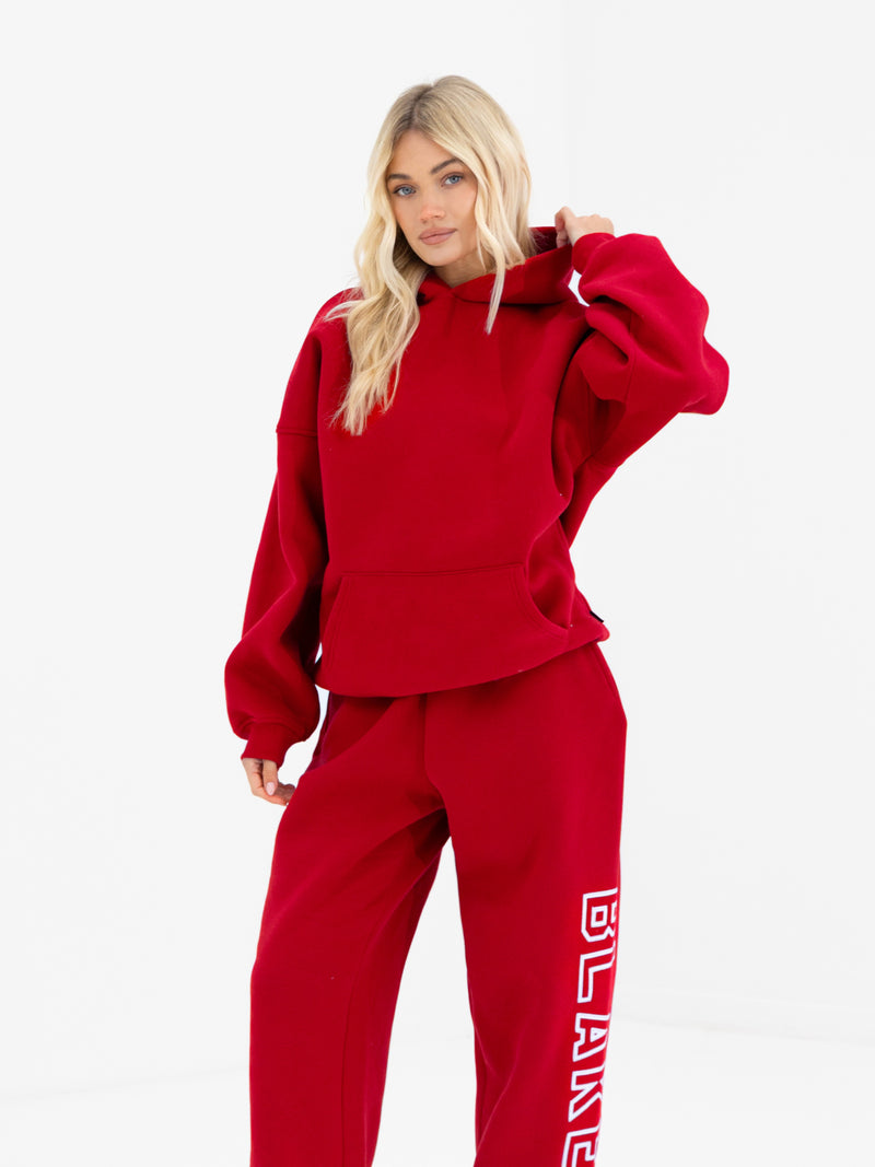 Alexis Oversized Hoodie - Cherry Red