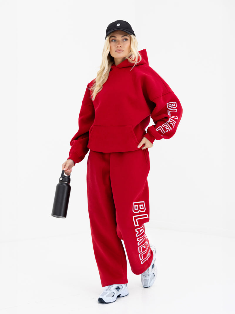 Alexis Oversized Hoodie - Cherry Red