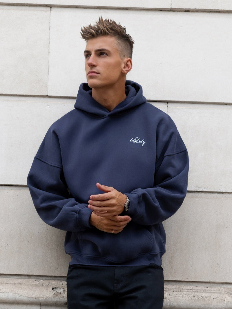 Austin Relaxed Hoodie - Echtes Marineblau
