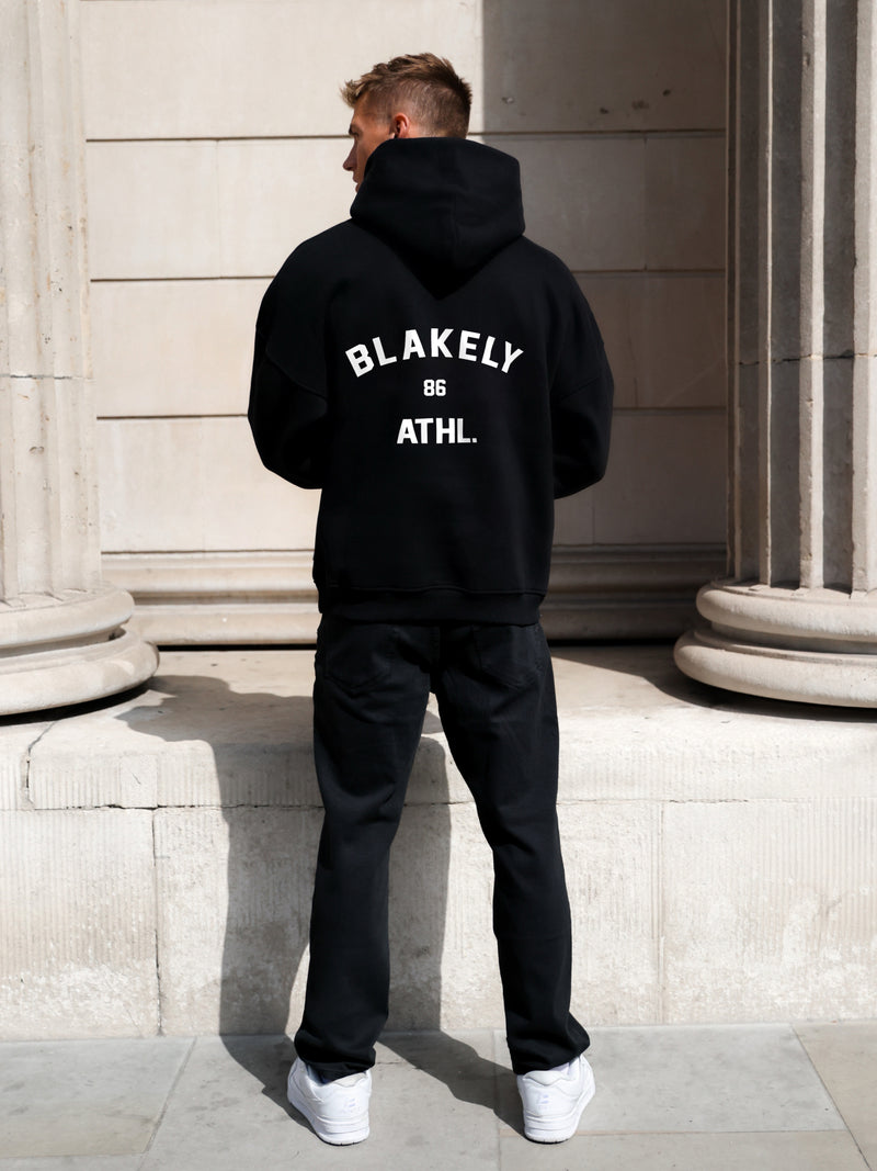 Niko Relaxed Hoodie - Schwarz