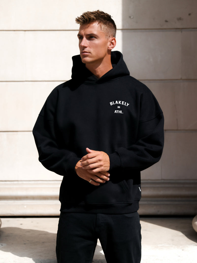 Niko Relaxed Hoodie - Schwarz