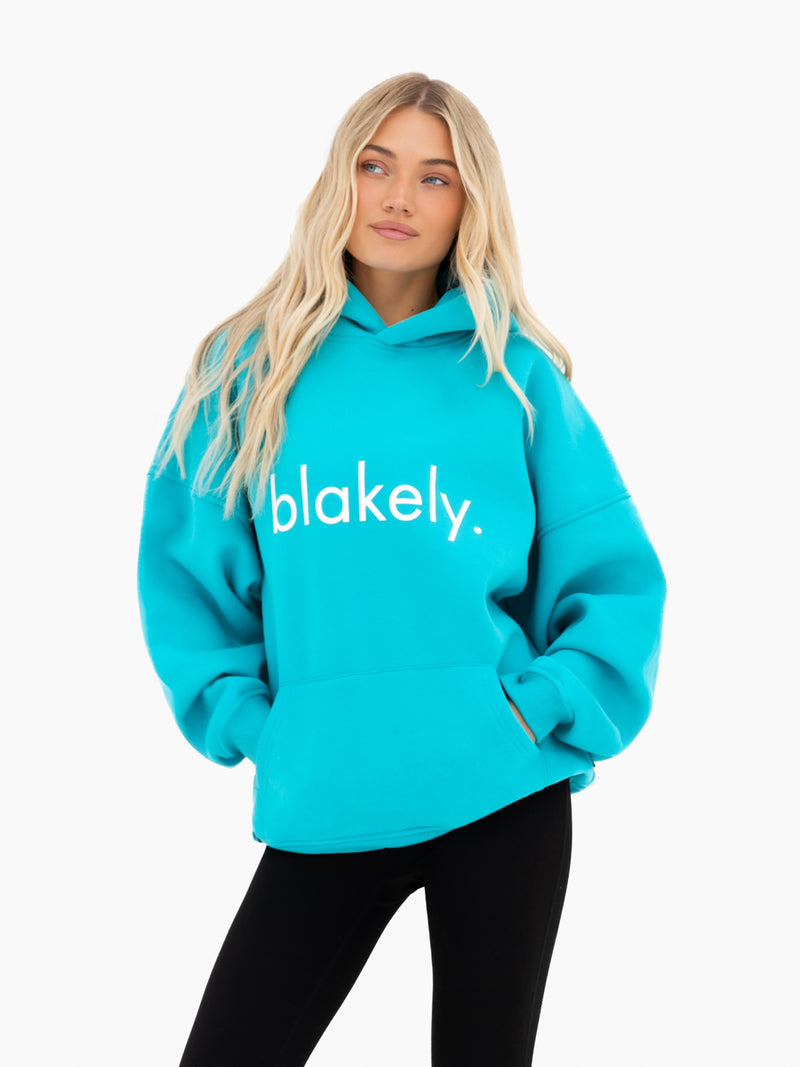 Lila Oversized Hoodie - Aqua
