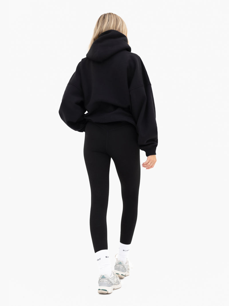 Lila Oversized Hoodie - Black & Ultra Lilac
