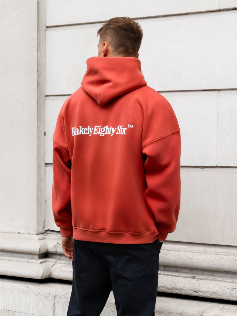 Luke Relaxed Hoodie - Washed Red