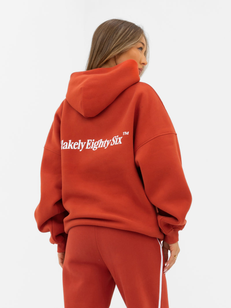 Romi Oversized Hoodie - Washed Red