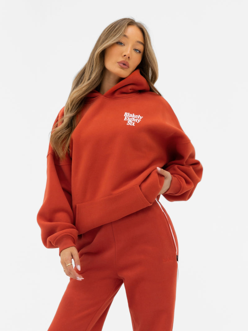 Romi Oversized Hoodie - Washed Red