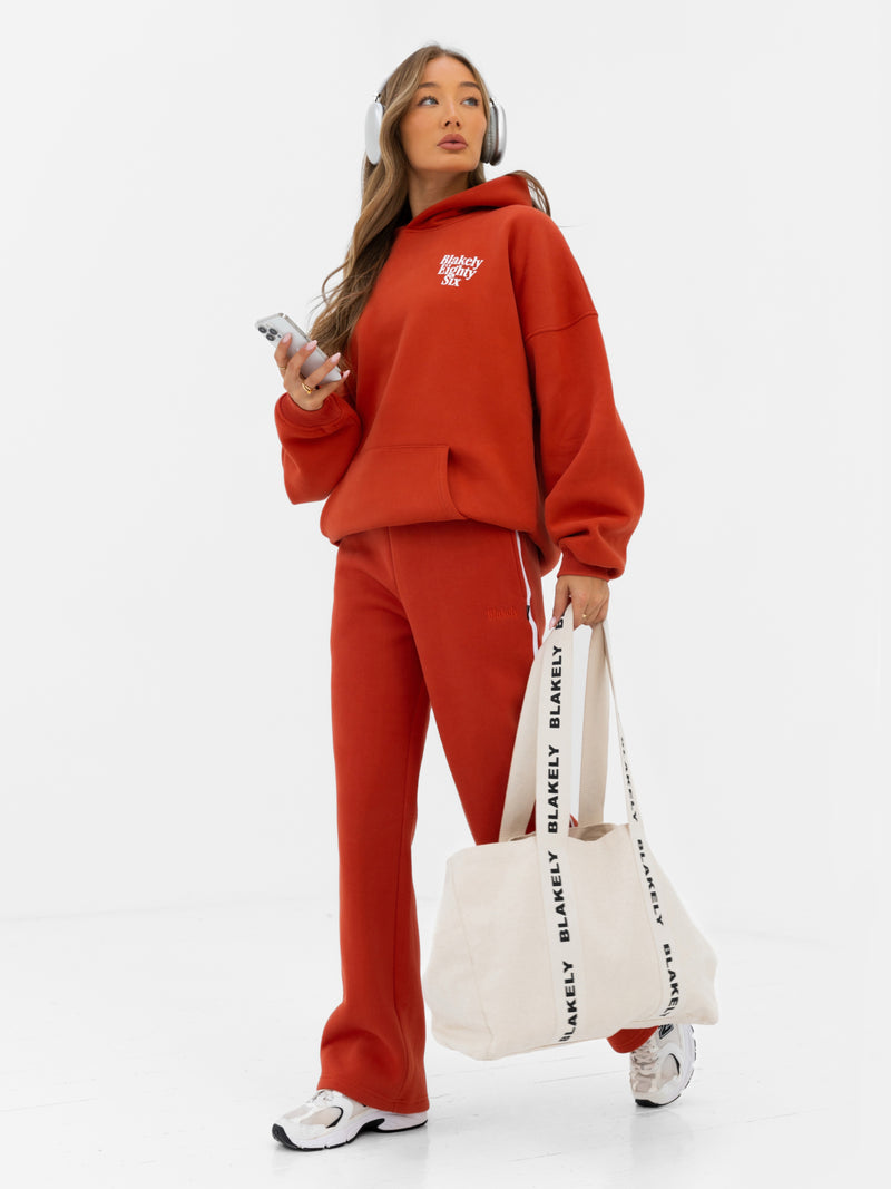 Romi Oversized Hoodie - Washed Red