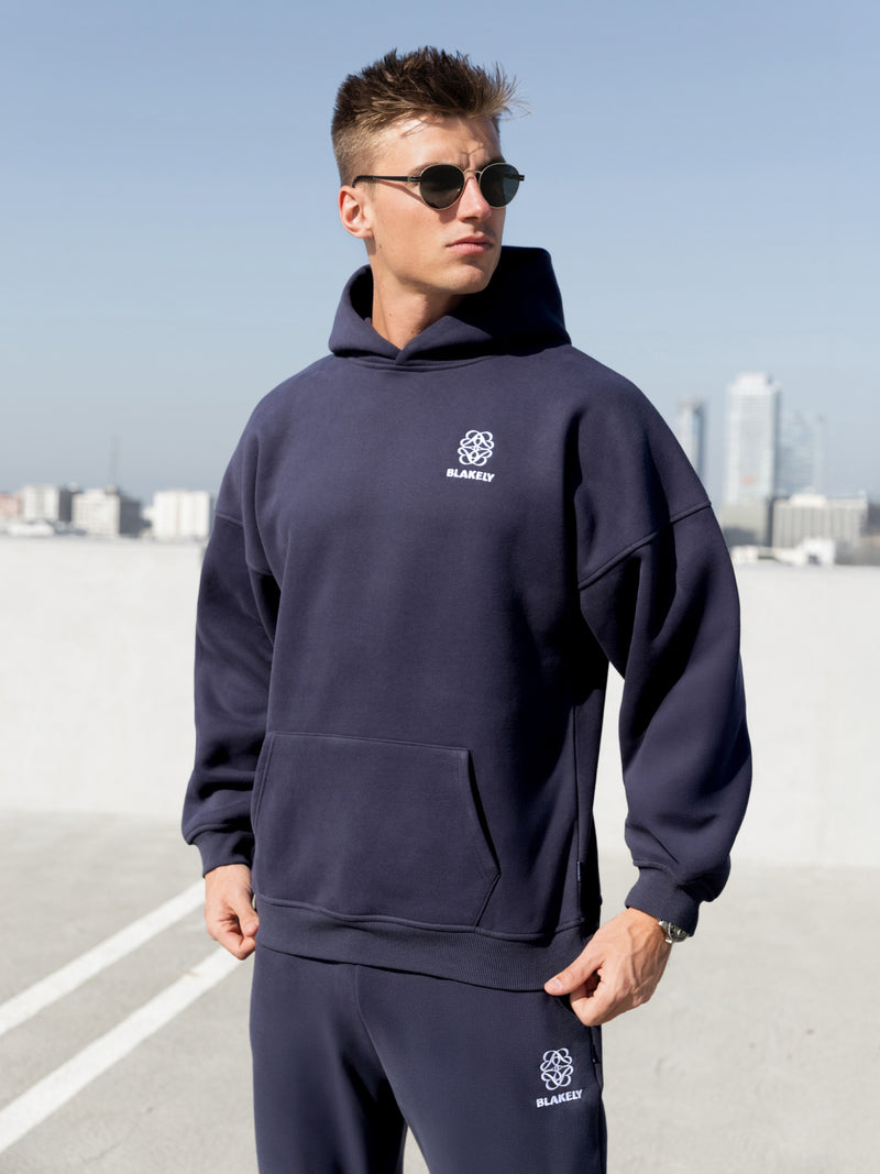 Mateo Relaxed Hoodie - Echtes Marineblau