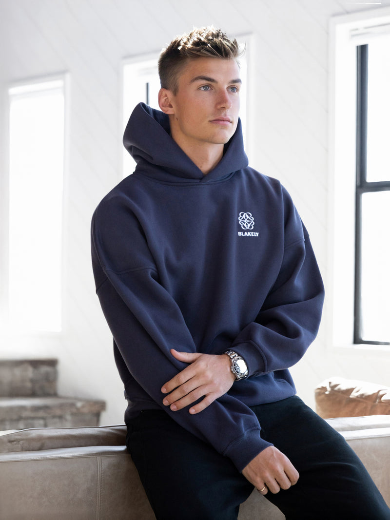 Mateo Relaxed Hoodie - Echtes Marineblau