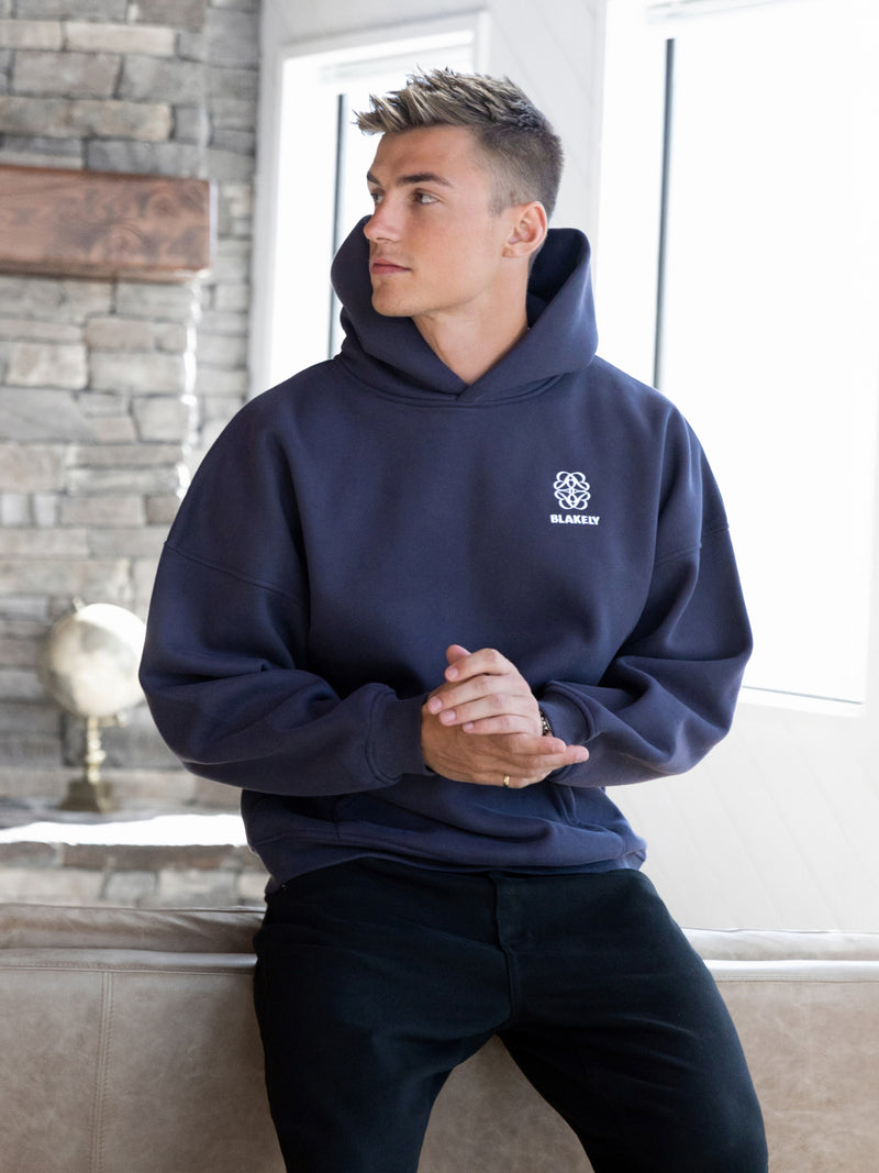 Mateo Relaxed Hoodie - Echtes Marineblau