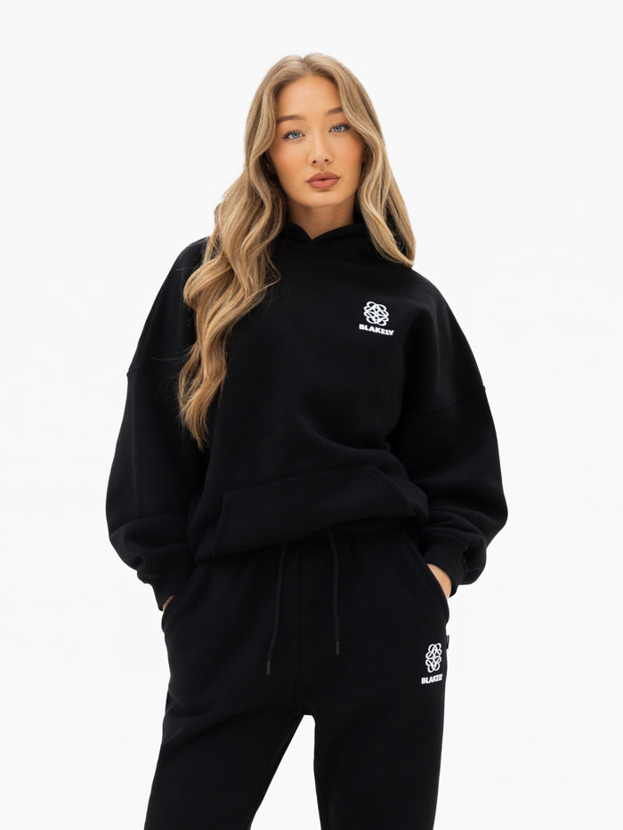 Iris Oversized Hoodie - Schwarz