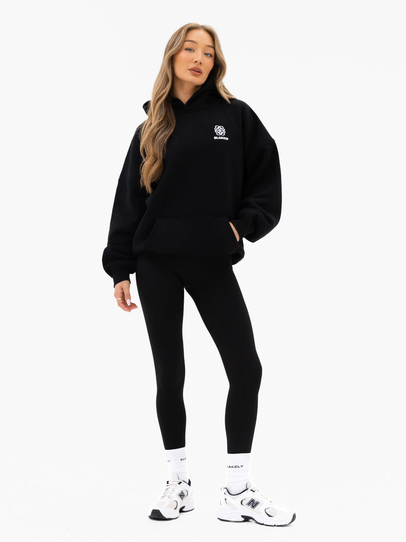 Iris Oversized Hoodie - Schwarz