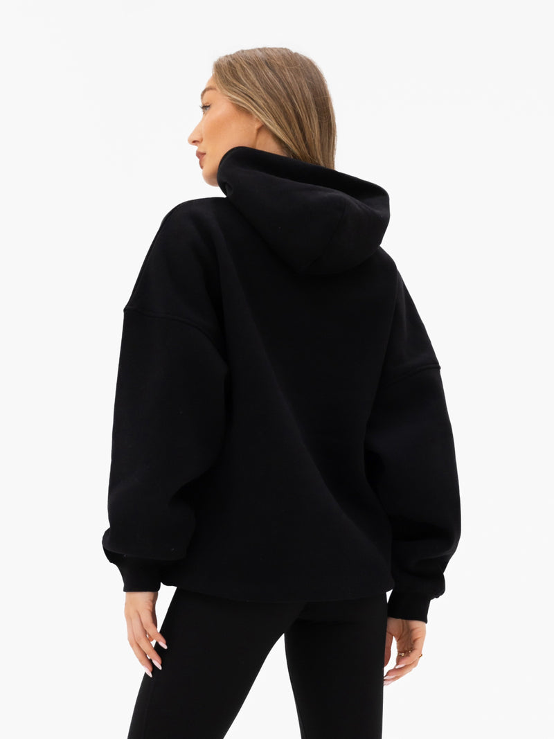 Iris Oversized Hoodie - Schwarz