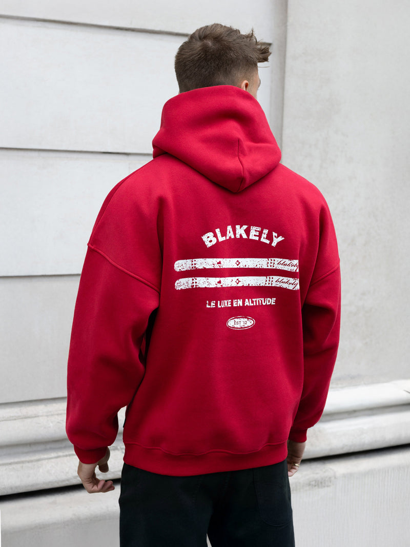 Sonny Ski Relaxed Hoodie - Red
