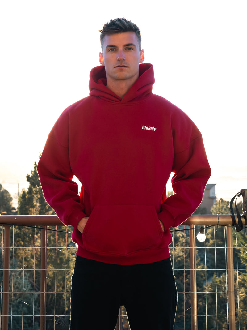 Halden Relaxed Hoodie - Red