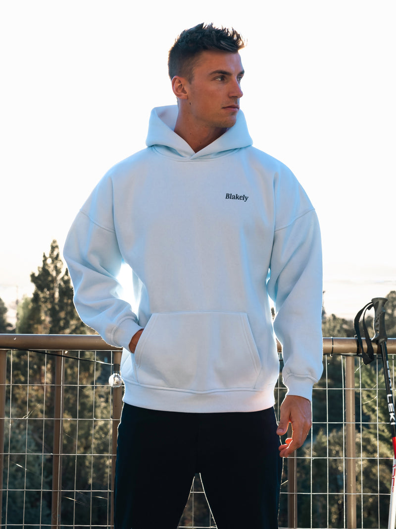 Halden Relaxed Hoodie - Soft Blue