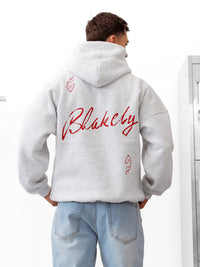 Amos Relaxed Hoodie - Marl White