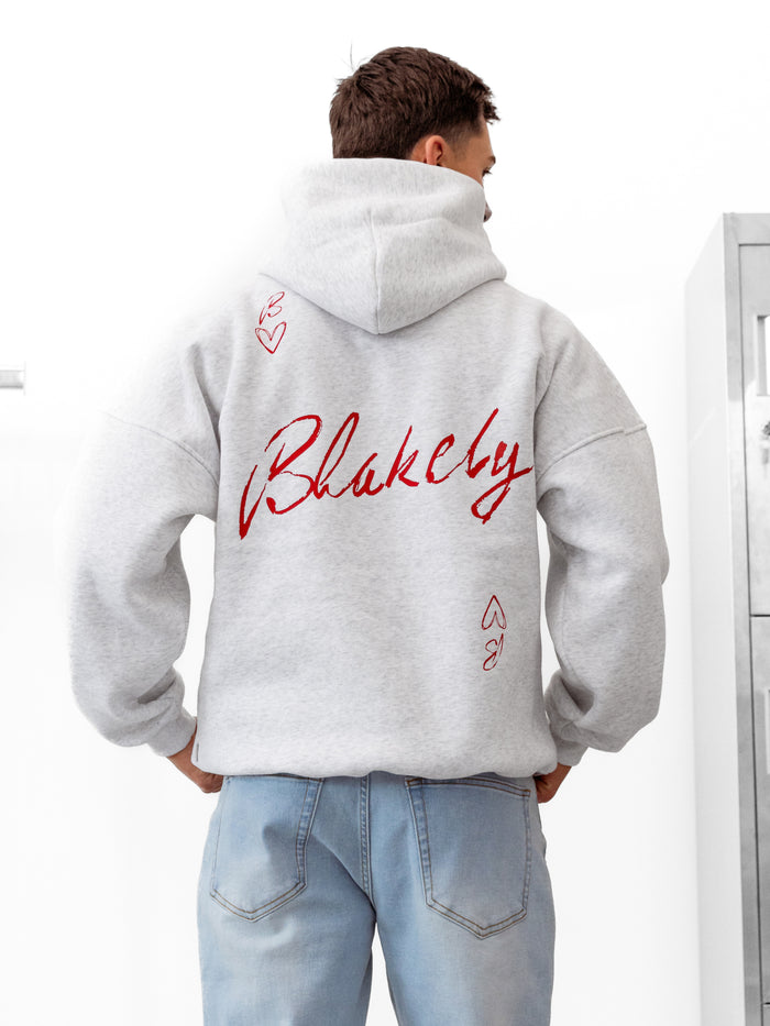 Amos Relaxed Hoodie - Marl White