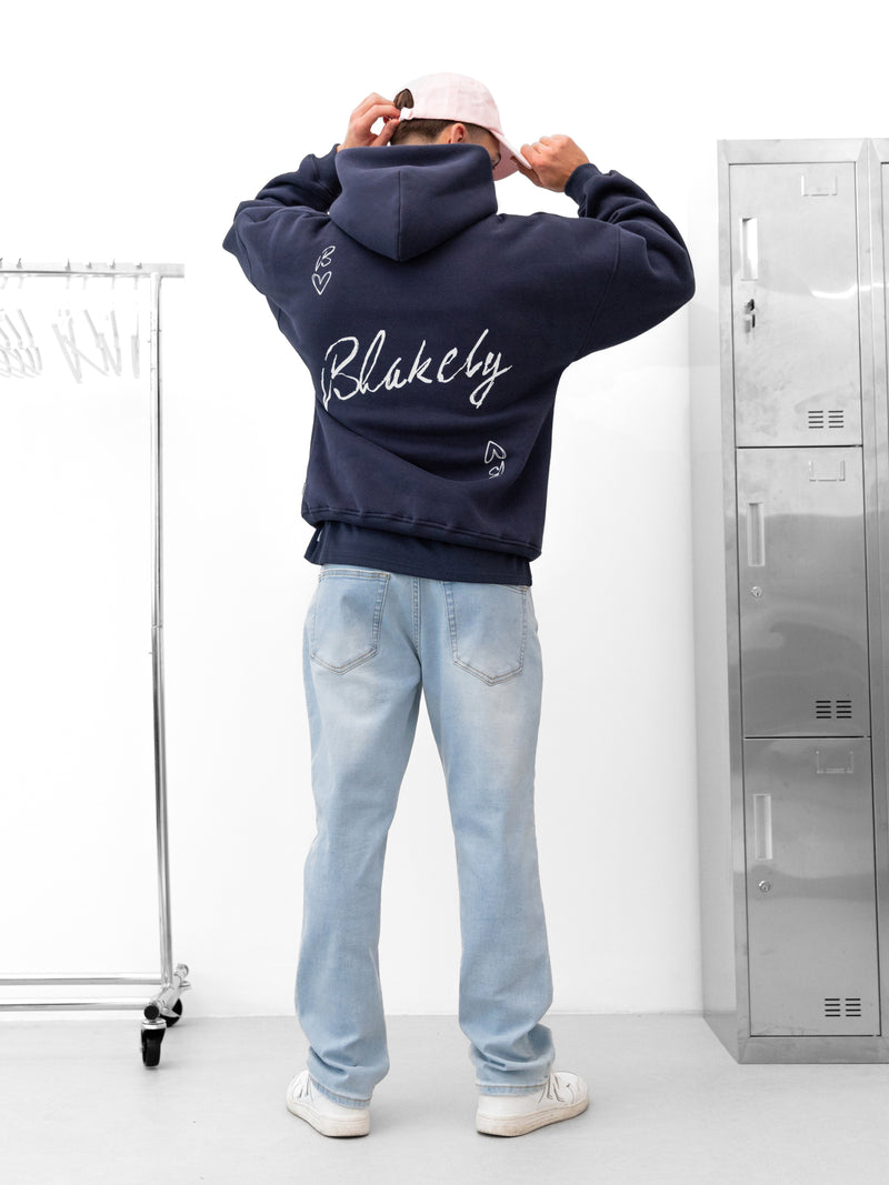 Amos Relaxed Hoodie - True Navy