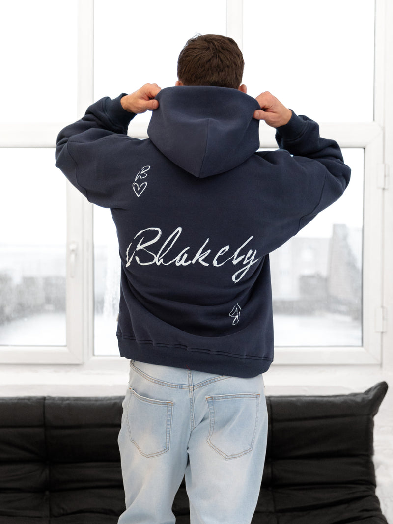 Amos Relaxed Hoodie - True Navy