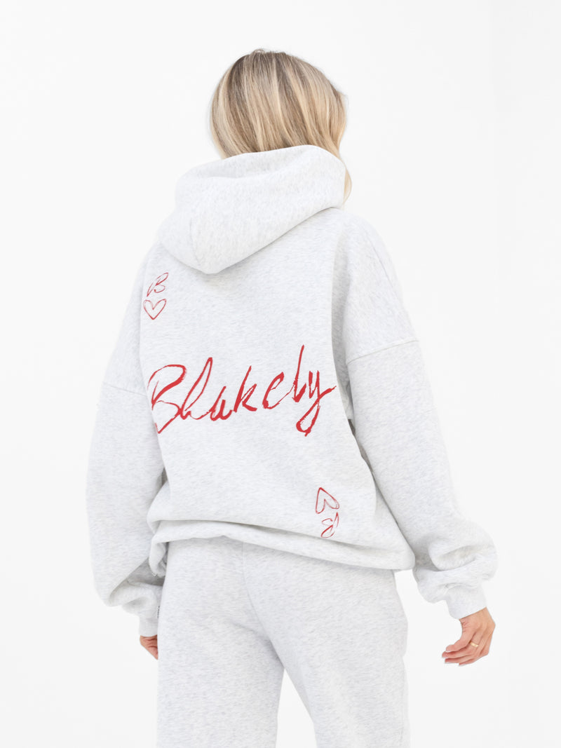 Esme Oversized Hoodie - Marl White