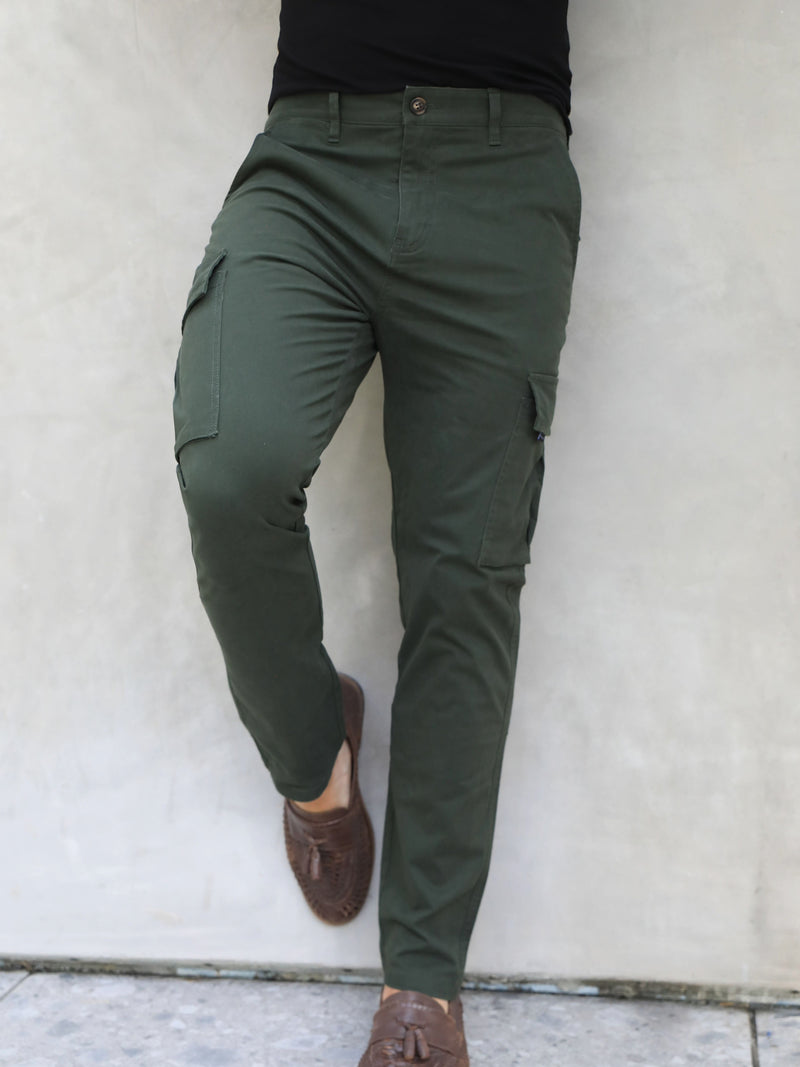 Cargo Trousers - Khaki Green