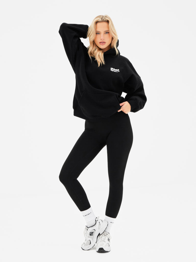 Motion Oversized Hoodie - Schwarz