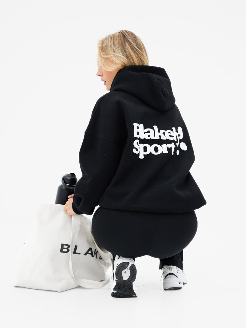 Motion Oversized Hoodie - Schwarz