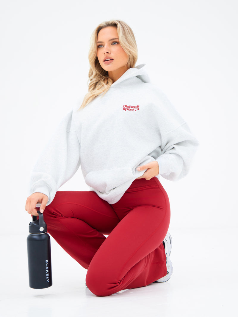 Motion Oversized Hoodie - Mergelgrau