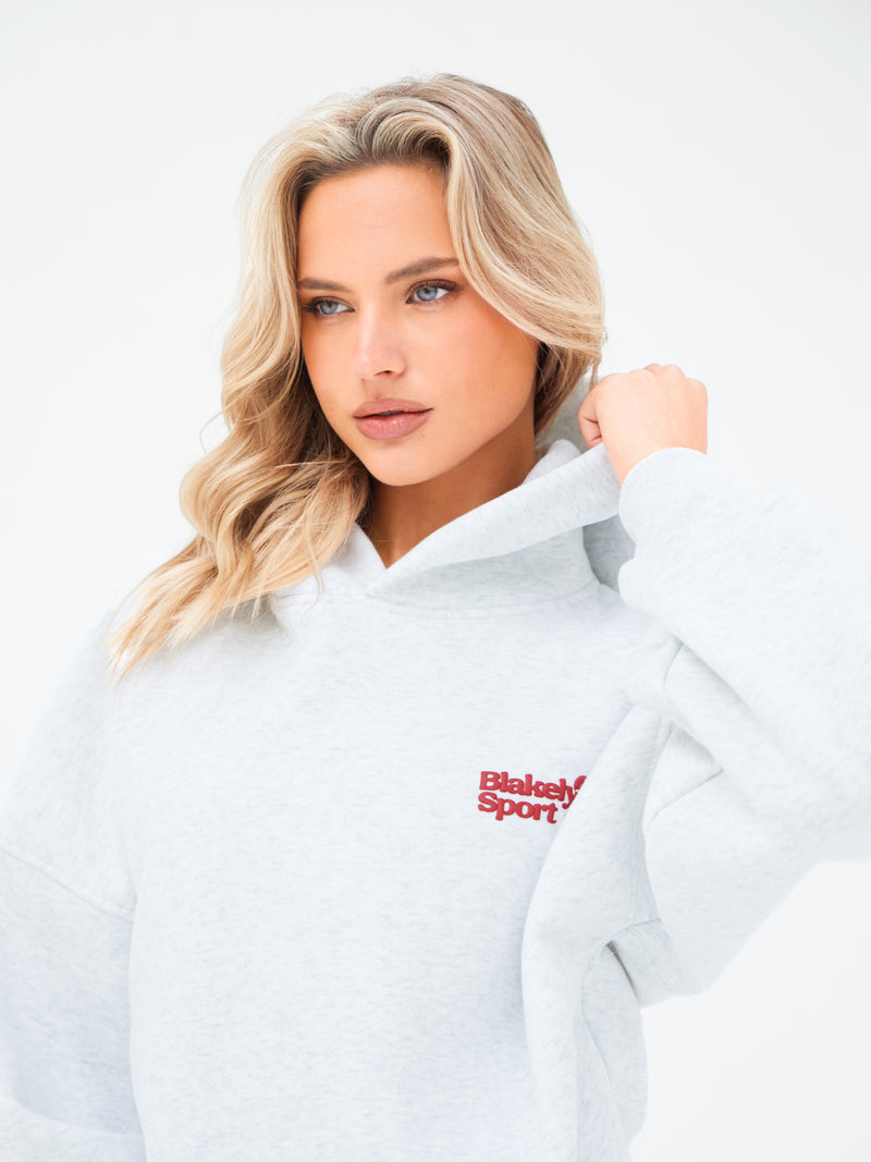 Motion Oversized Hoodie - Mergelgrau