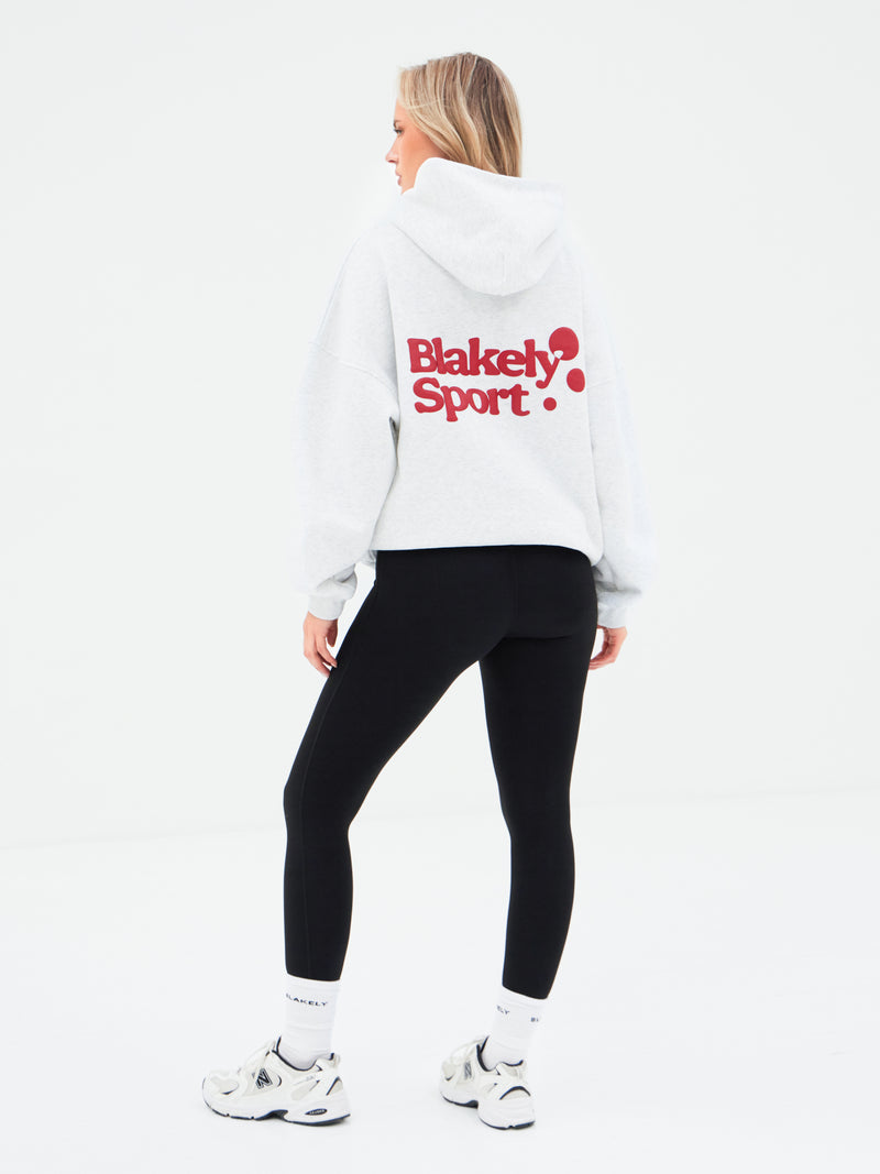 Motion Oversized Hoodie - Mergelgrau