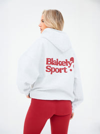 Motion Oversized Hoodie - Mergelgrau