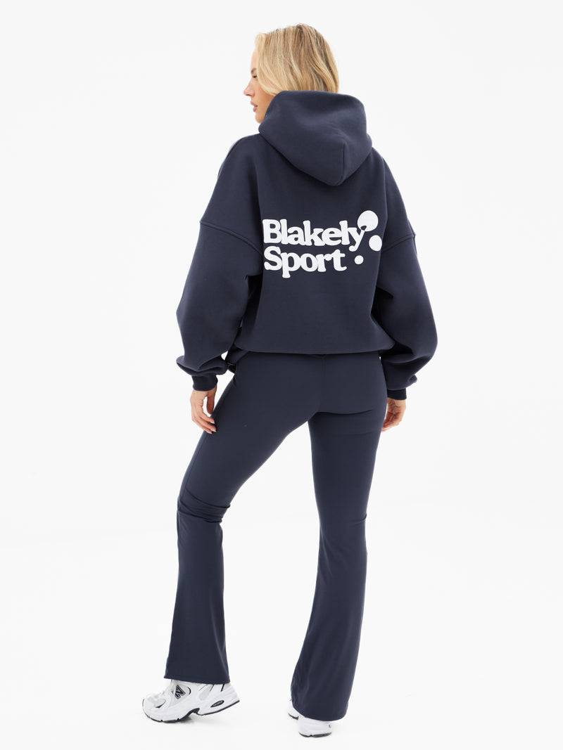 Motion Oversized Hoodie - Echtes Marineblau